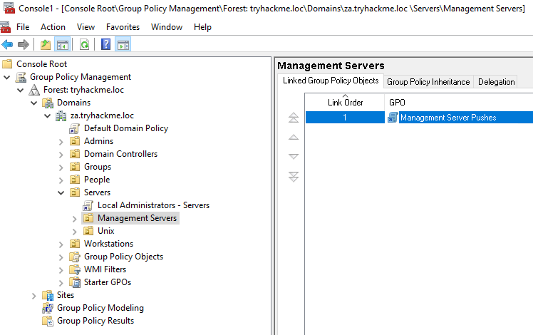 MMC za.tryhackme.com domain GPO