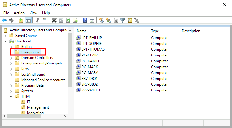 Active Directory Computers