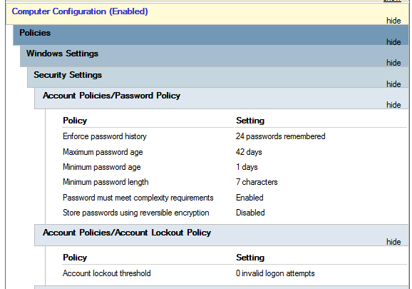 Group Policy Management - Default Domain Policy