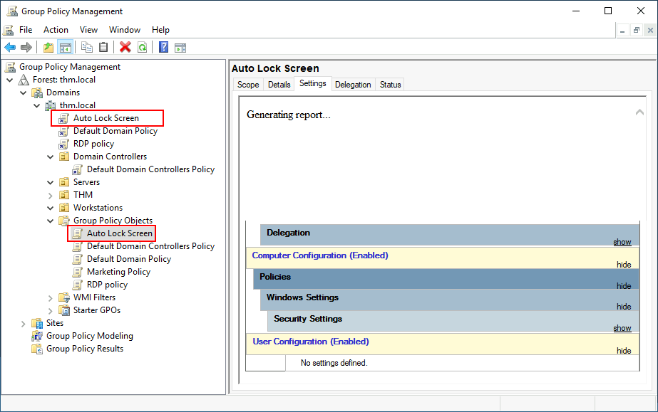 Apply Machine Inactivity Limit Policy to root