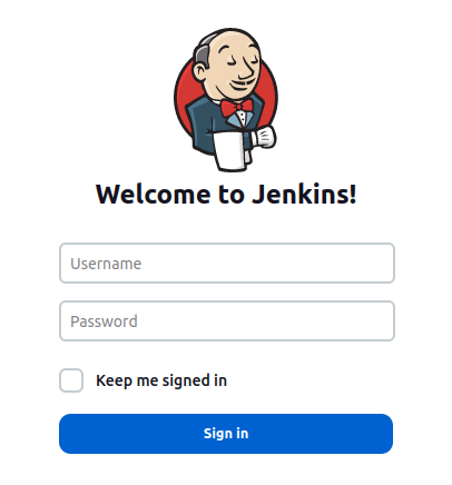 Jenkins login screen