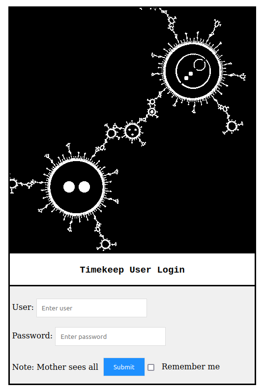 web application homepage